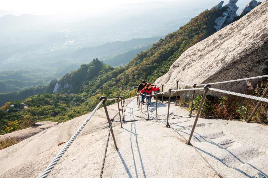 Hiking on the Bukhansan, South Korea