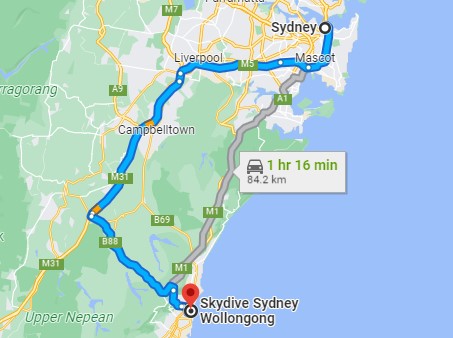 Skydive in Sydney Wollongong