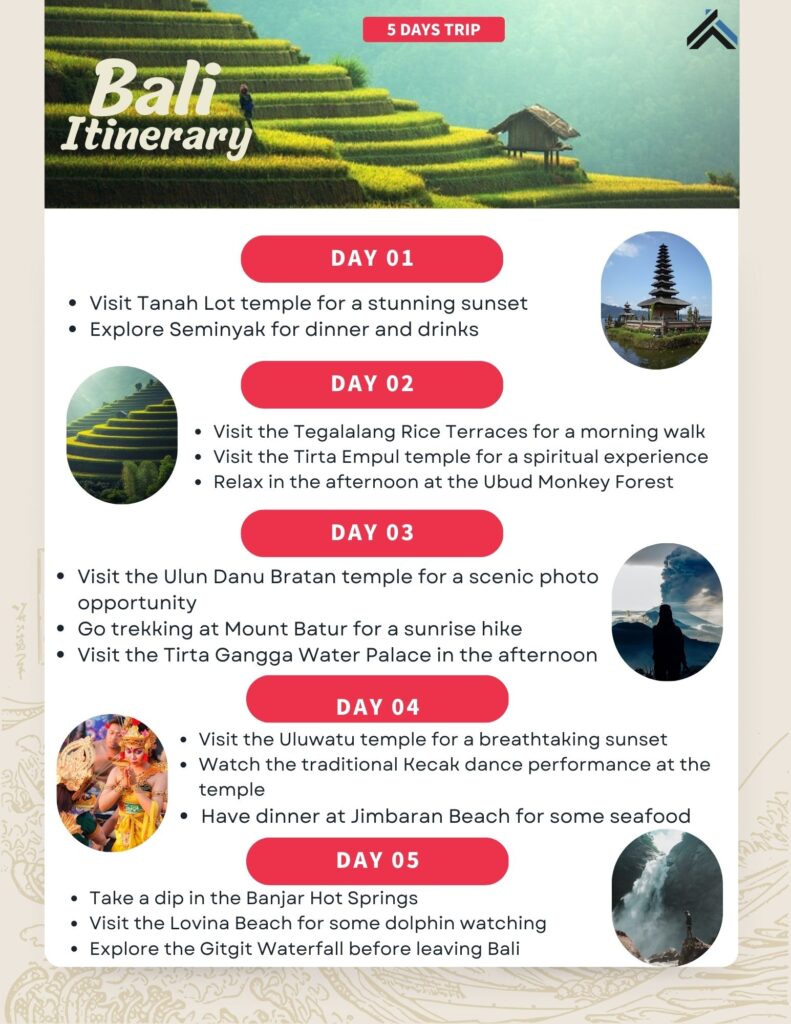 Bali Itinerary (5 days)