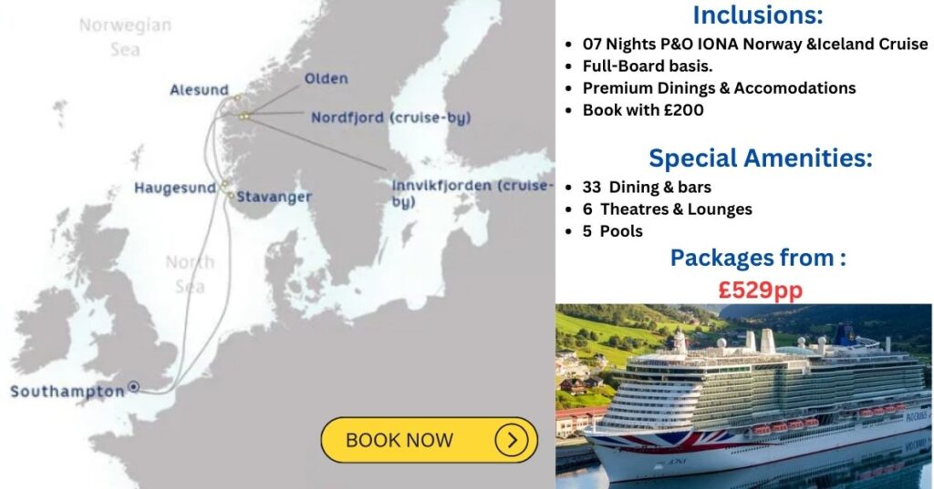 P&O Norway and Iceland Cruise itineraries